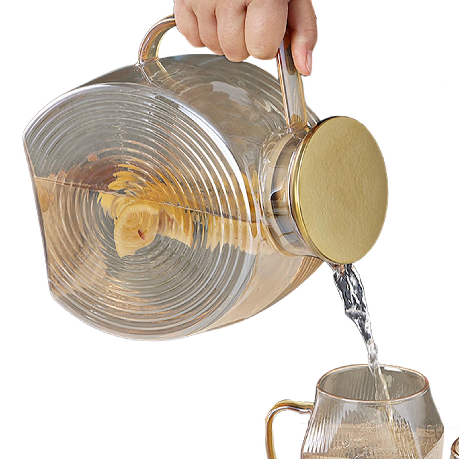 Szklany Czajnik Do Herbaty Dzbank Szklany z Pokrywą 2,5 l
