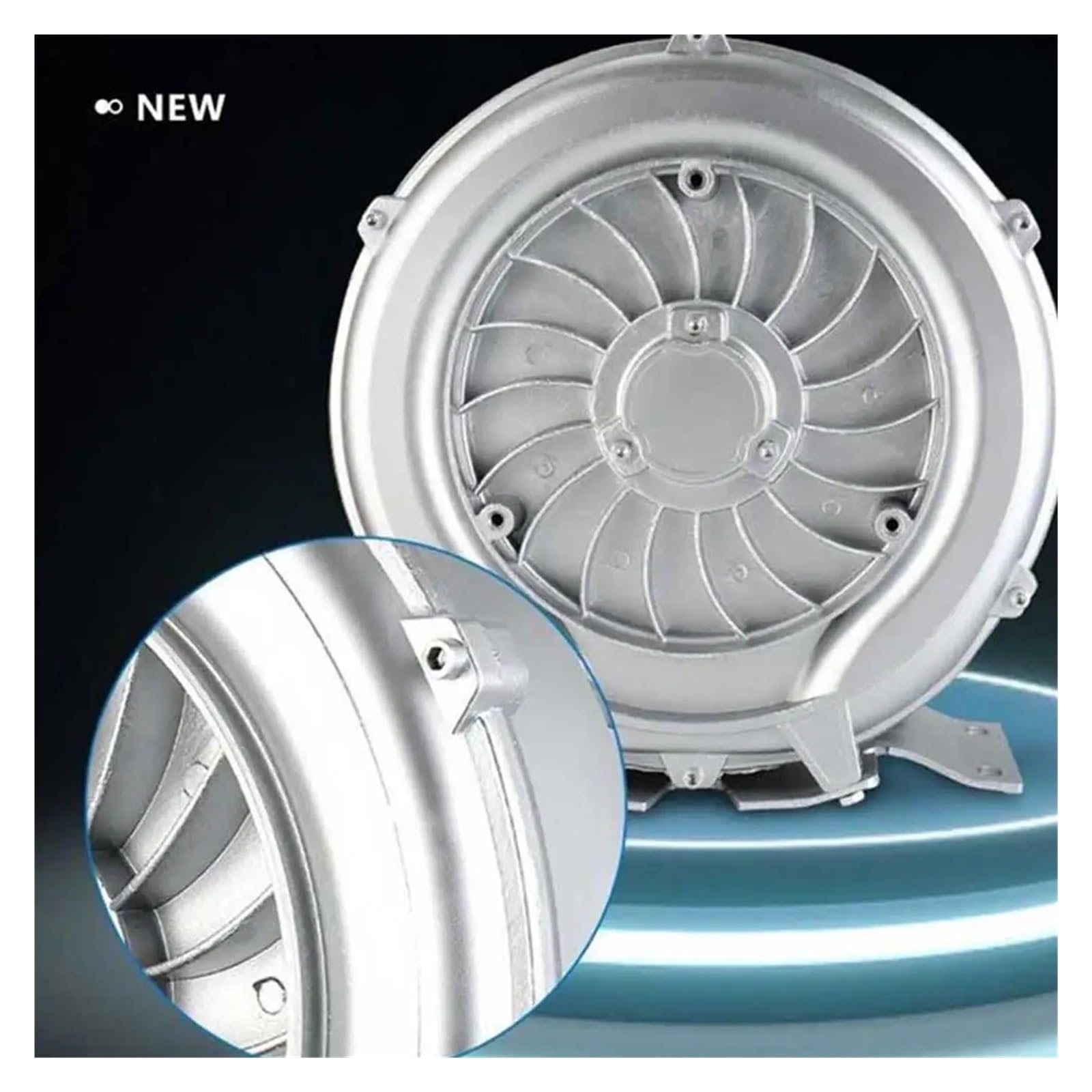 Soplador de vórtice Industrial 200 W, Bomba Aire Alta presión Bomba vacío centrífuga Ventilador succión Acuicultura Aireador Estanque Peces,Eficiencia Energética(180w)