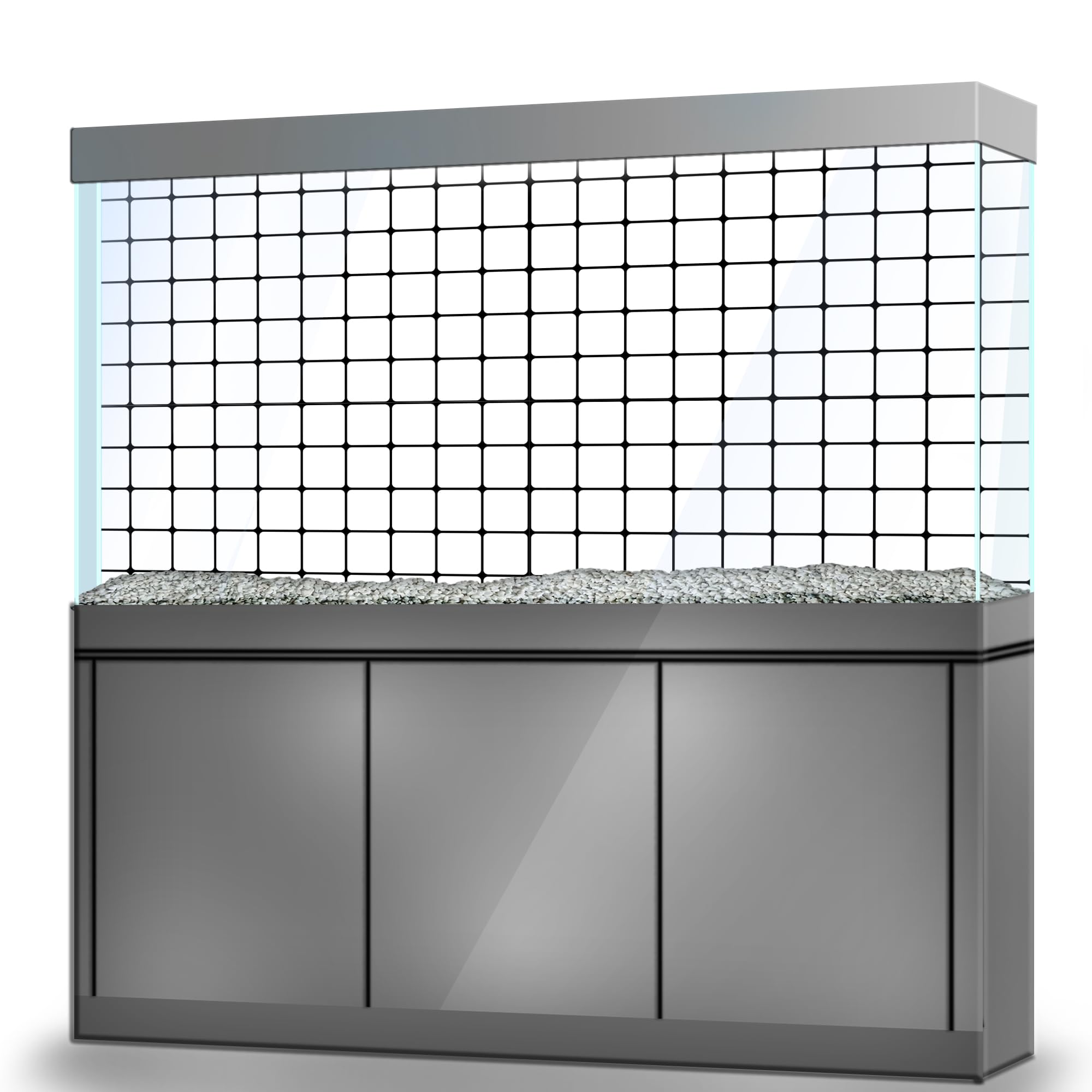 Grid Aquarium Background Stickers - Fish Tank Reptile Terrarium Decor 60 x 40 cm / (23.6 x 15.7 inches)