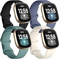 Vista 8 de Getino Compatible con Fitbit Sense 2/ Bandas Sense/Versa 4/ Bandas Versa 3 para Mujeres y Hombres, Accesorios Deportivos de Silicona, Banda