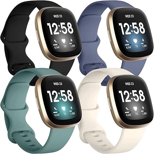 Miniatura 1 de Getino Compatible con correas Fitbit SenseSense 2Versa 4Versa 3 para mujeres y hombres, accesorios deportivos de silicona, correa para reloj Fitbit