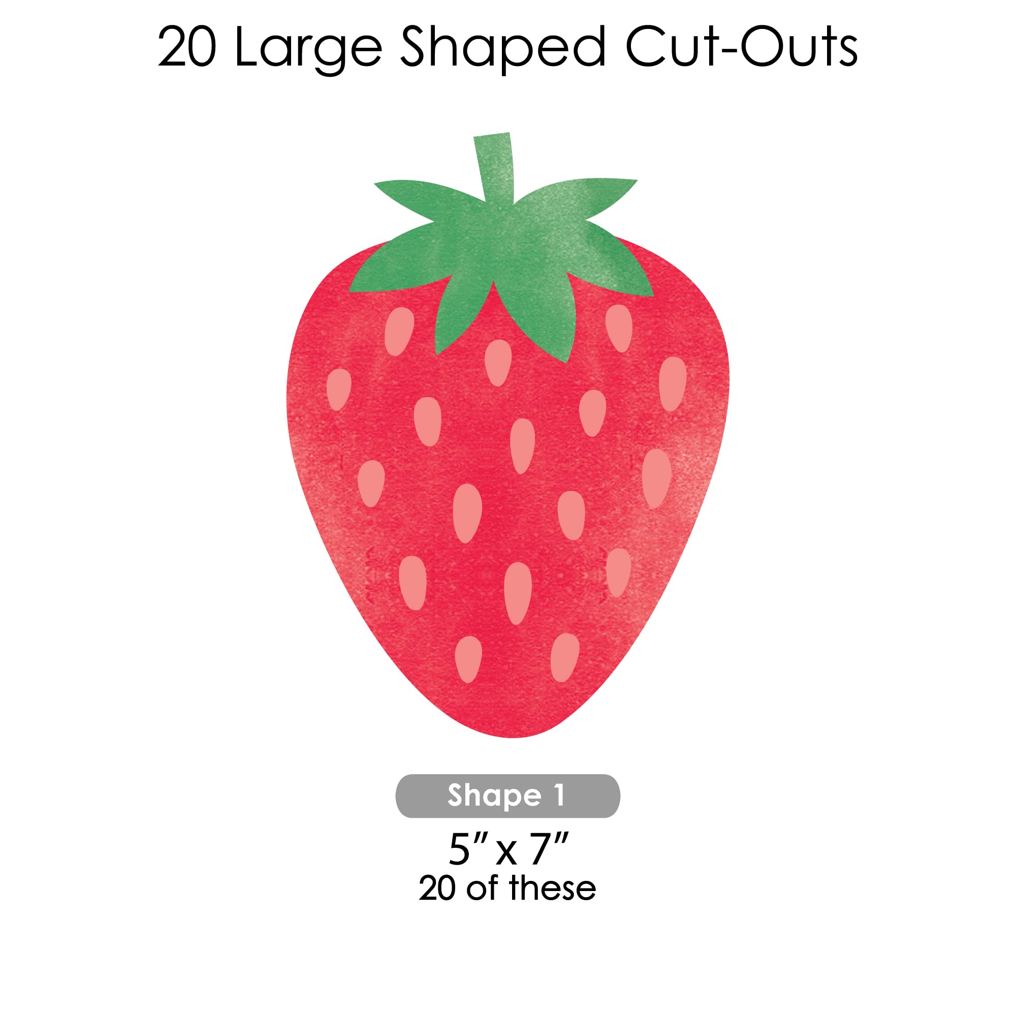 Amazon.co.jp: Big Dot of Happiness Berry Sweet Strawberry フルーツ