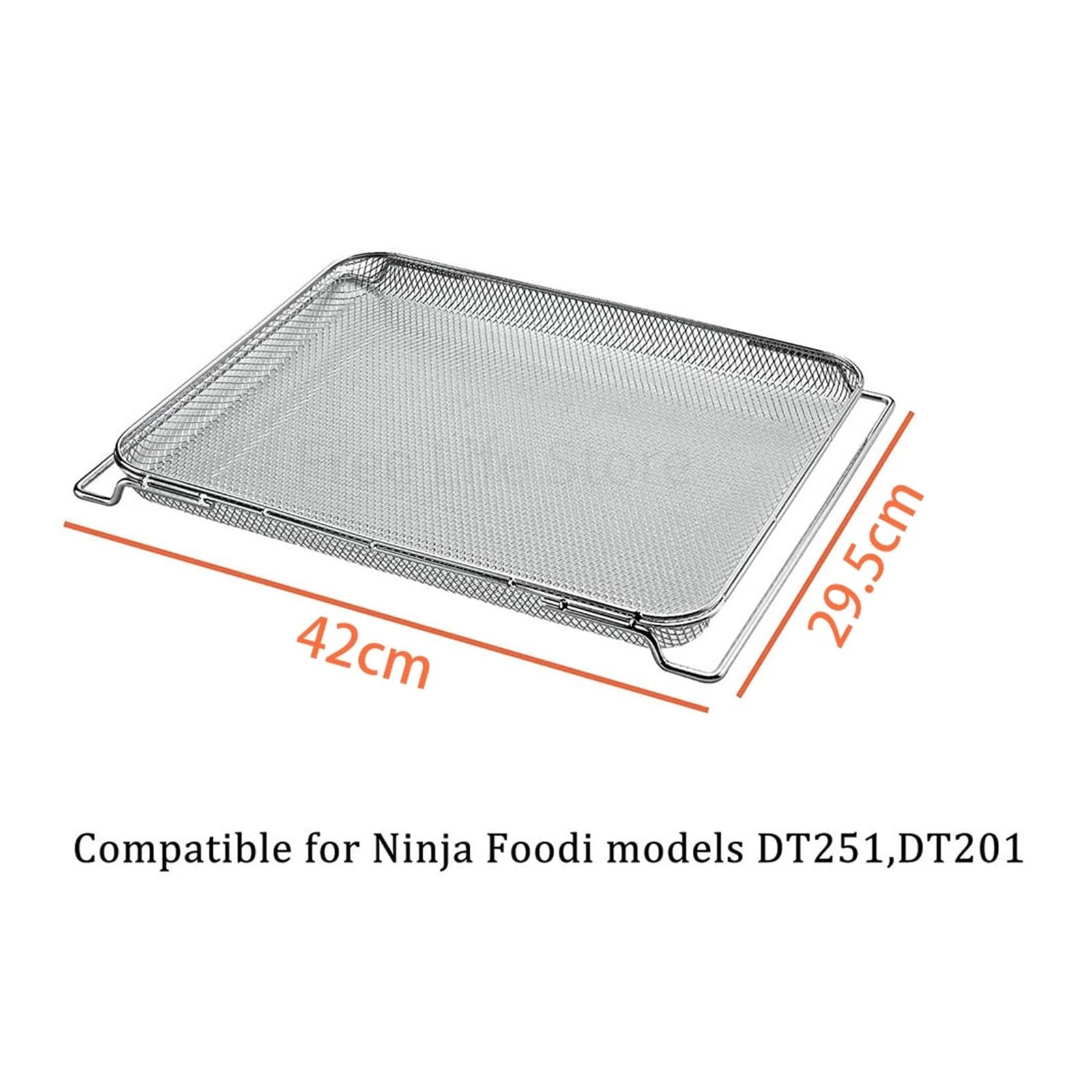 Bandeja de Horno Cesta for Horno y freidora de Aire, bandejas de Repuesto for Hornear, Cesta de Malla de Acero Inoxidable, Accesorios for Airfryer(Grill Net)
