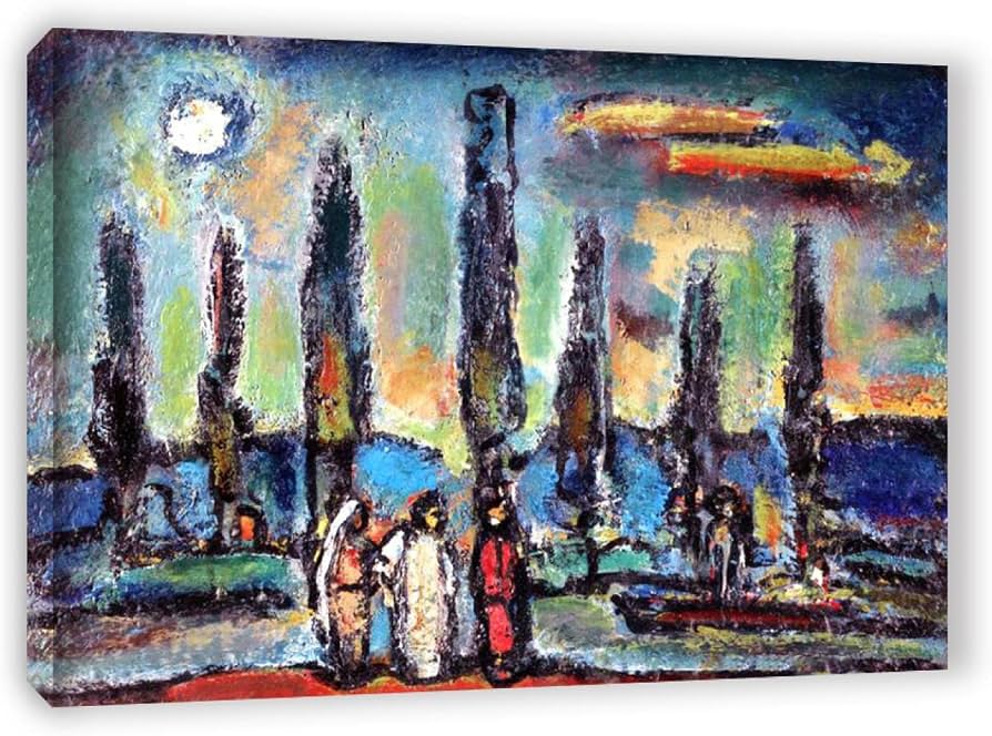 ジョルジュ・ルオー、【聖書の風景】、希少画集画、状態良好、新品高級額装付 Amazon.co.jp: ジョルジュ・ルオー 有名な絵画の複製。「聖書の風景