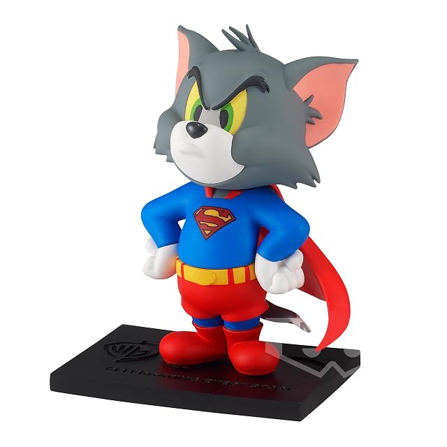 Banpresto Figura de Acción Tom Superman Tom and Jerry WB100Th Anniversary 8cm BP88742P Multicolor