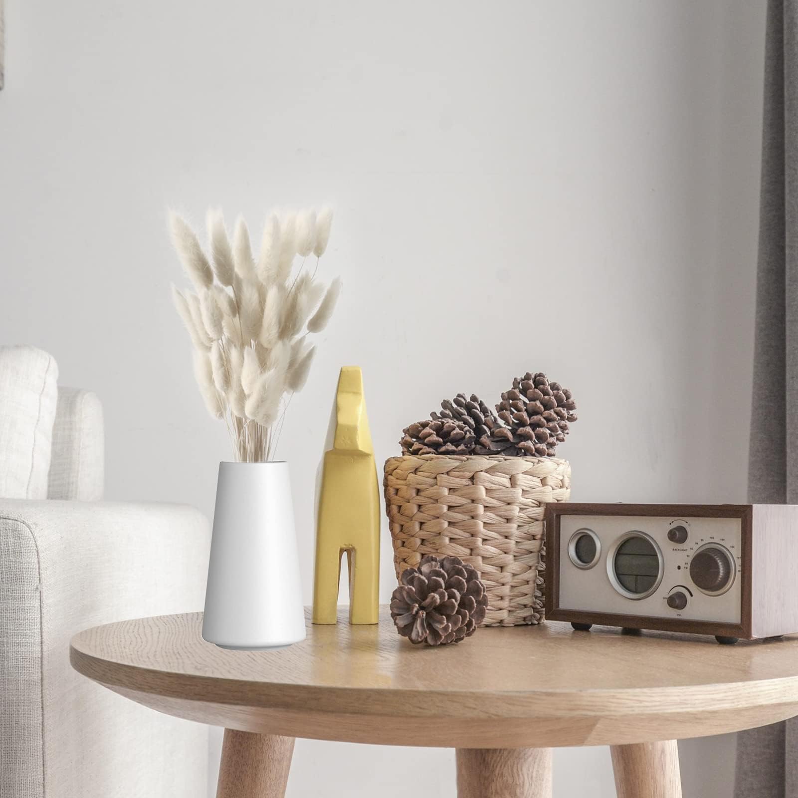 Herbe De Queue De Lapin Séchée, FENGCHUANG-Herbe De La Pampa Fleurs Séchées, 50 Pcs Ne Se Fanent Jamais Fleur Sechees (Bleu Tiffany) - Maison