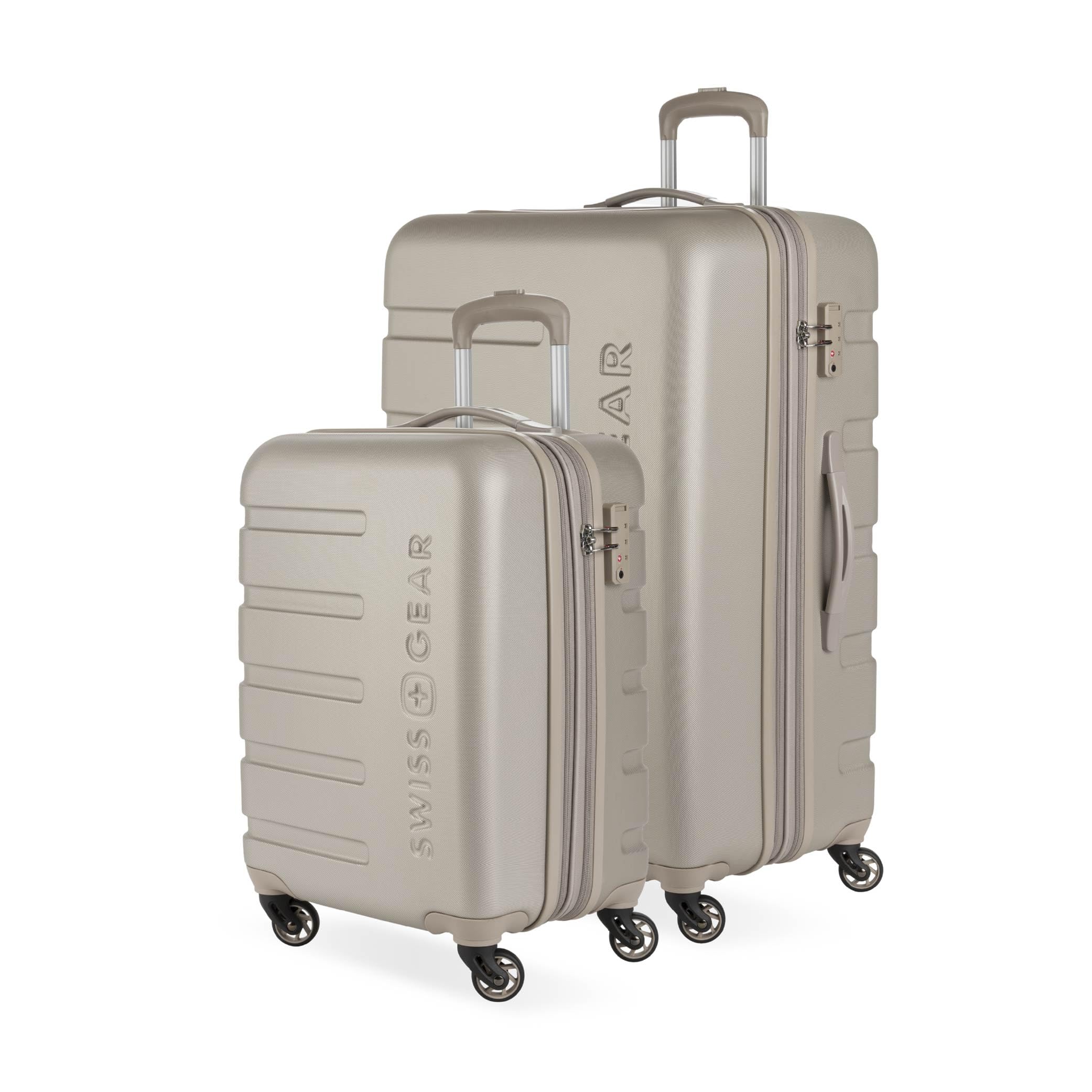 SwissGear 7366 Signature Hardside Expandable Luggage with Spinner Wheels, TSA Lock, Cup-Holder, Sand, 2-Piece Set (19/27)