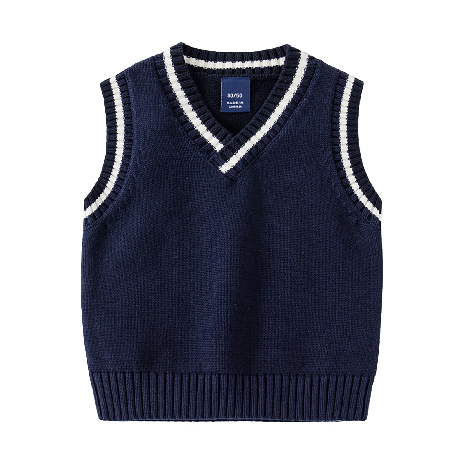 Yishengwan Chaleco de Punto Niños Cuello en V Jerséis Sin Mangas Jersey Pullover Suéter Vest