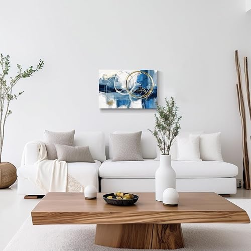 Miniatura 375 de Lienzo artístico para pared, pinturas de arte abstracto, fantasía azul, grafiti colorido sobre fondo blanco; decoración artística moderna para sala