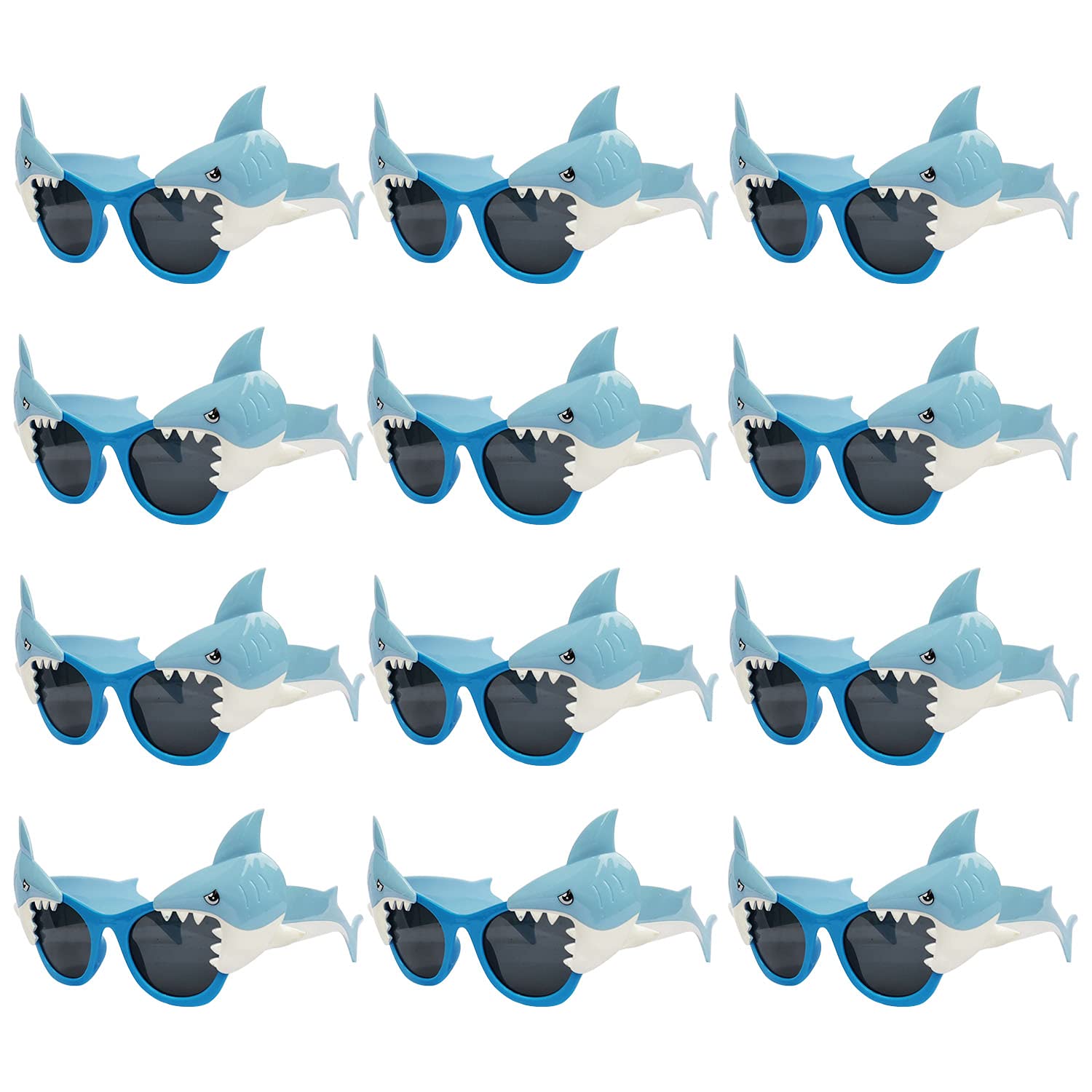 12 Packs Shark Glasses Party Favors Shark Photo Booth Props