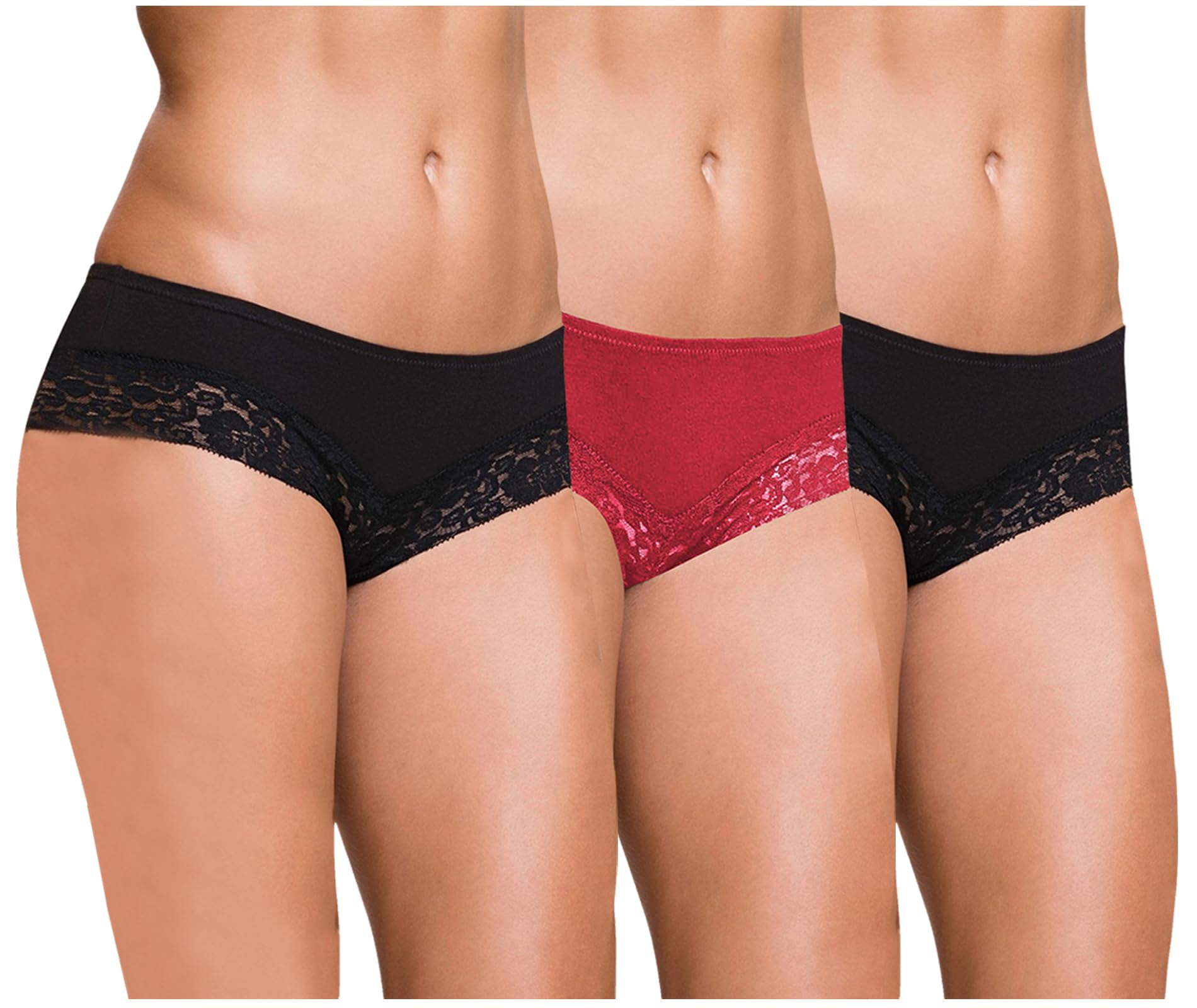 kifaaru Hipster Lace Underwear Women's Cotton Brief Combo Panties (Prints and Colours May Vary) Multicolour-picture-53