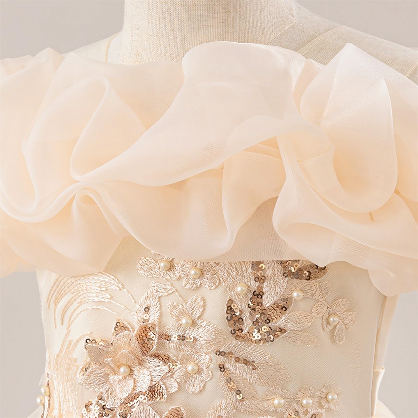 Vestido de fiesta para niñas, vestido de fiesta de princesa, vestido de cumpleaños, vacaciones, graduación, vestido de tul para niña, boda, dama de honor, vestido formal de noche