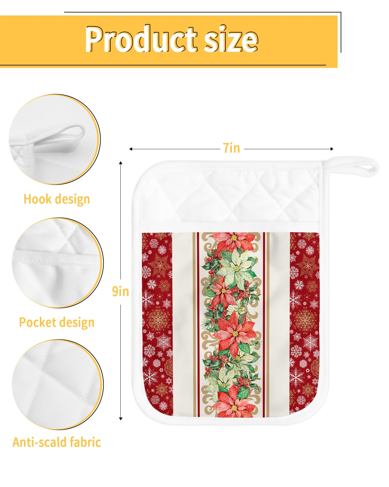 Caroline's Treasures Australian Cattle Dog Luau Pot Holders - Set of 2 Decorative Kitchen Helpers