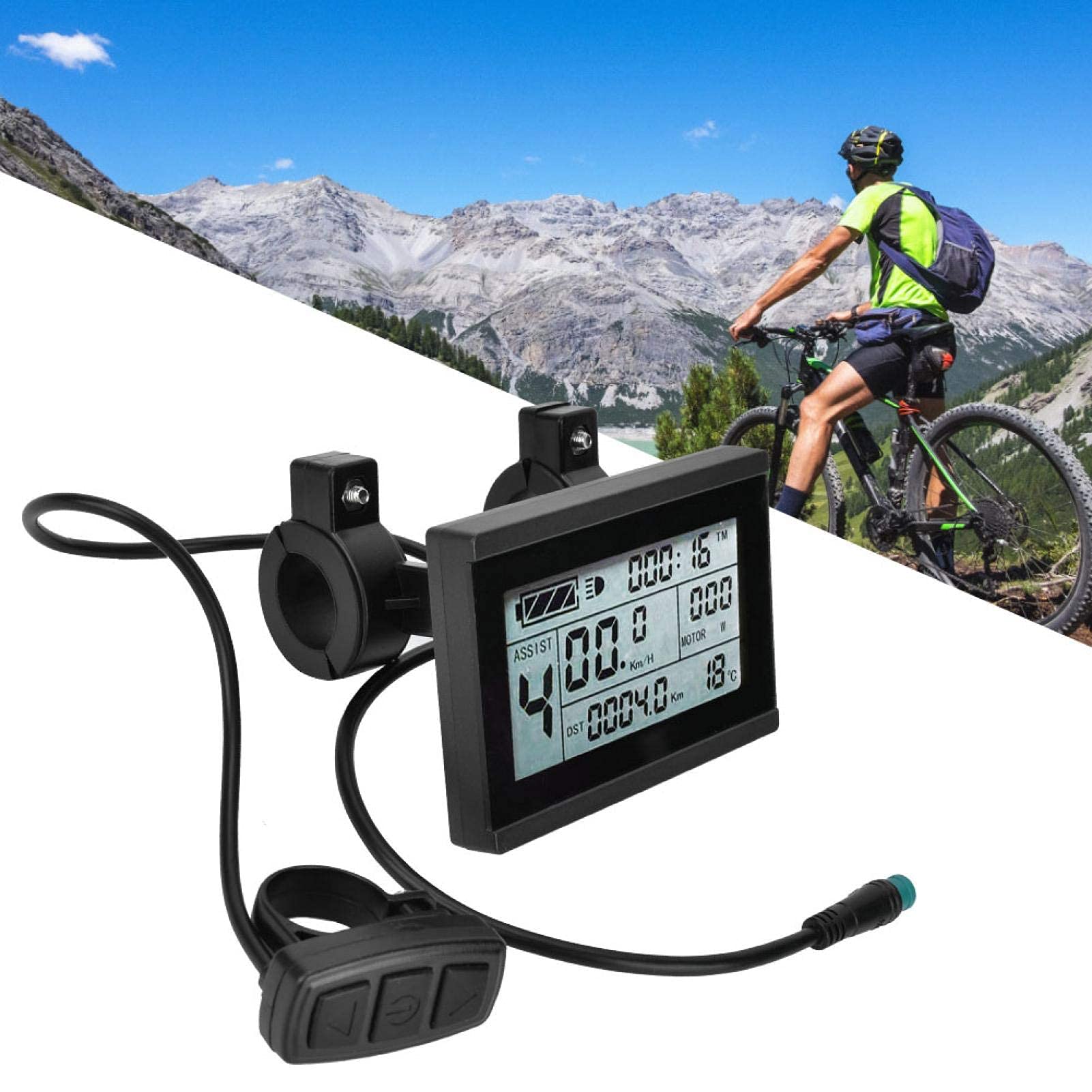 Feeshoppher Écran LCD KT-LCD3 Pour Vélo Électrique - Compatible KT 24V 36V 48V