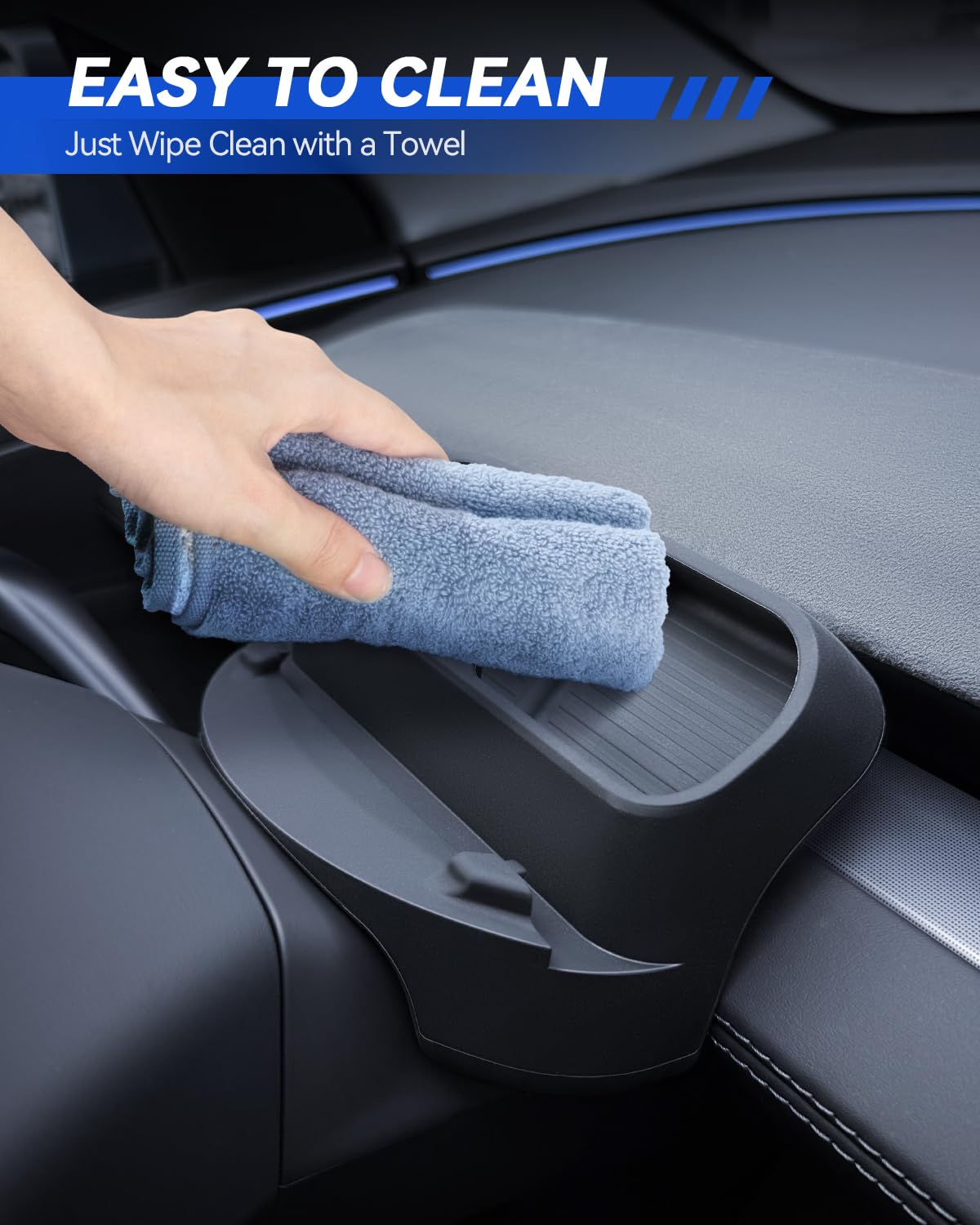 Pudełko do przechowywania na kierownicę do Tesla Model Y 2025 i Model 3 2024-2025, uchwyt na telefon komórkowy, organizer na okulary przeciwsłoneczne, etui na okulary Tesla Juniper Highland