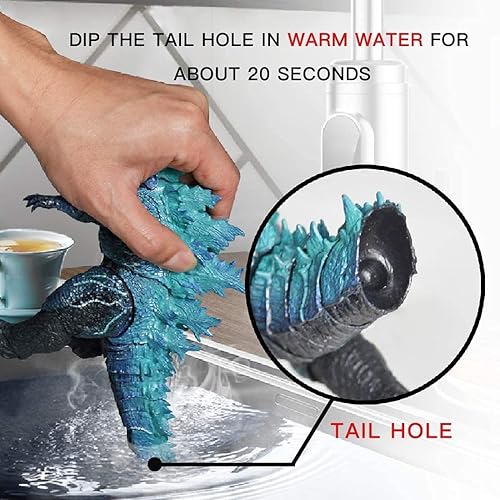 Miniatura 5 de Película de dinosaurios muñeca móvil Gödzilla juguete Gödzilla figuras Gödzilla el mejor regalo para el festival 12 pulgadas azul