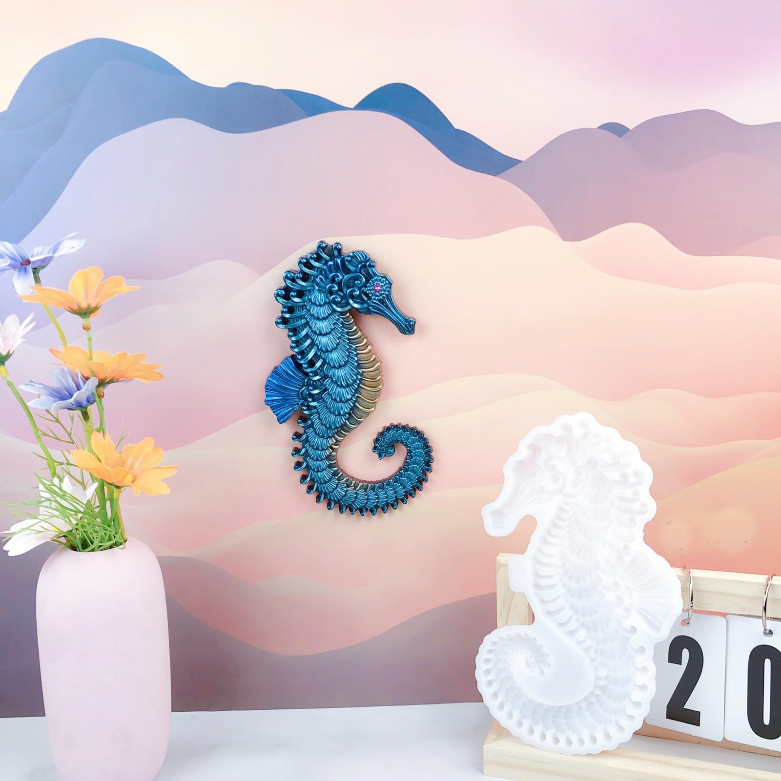 Zayookey Epoxyhars mal Eagle grote siliconen mal dieren 3D decoratieve vormen Halloween dier hars molds voor wandophanging, woondecoratie (Wing Epoxy Mold