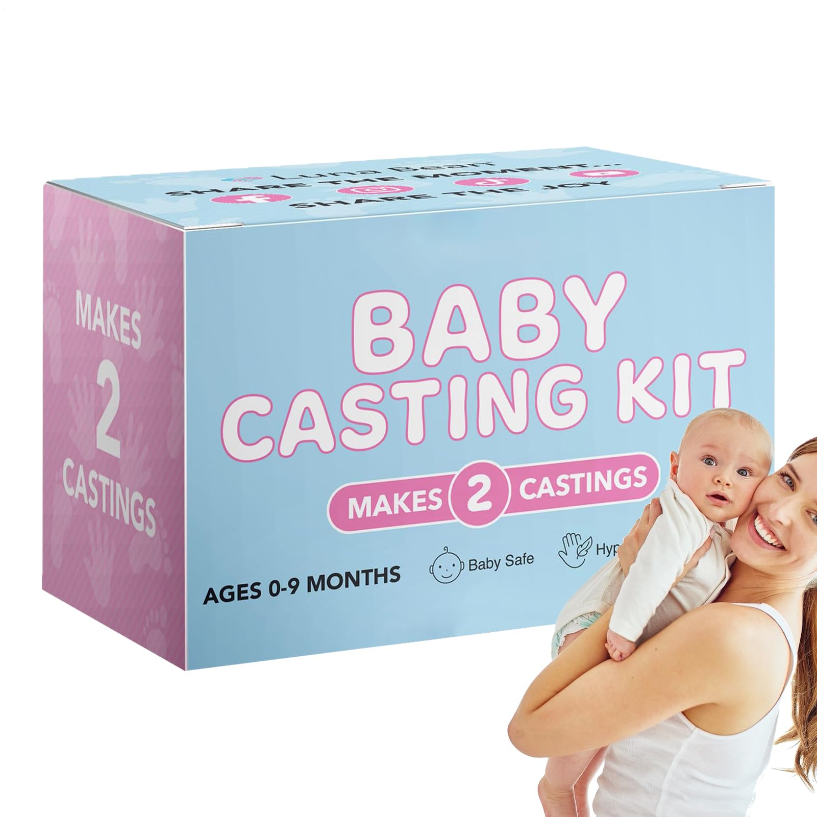 Kit per Impronte della Mano del Bebè Set per Impronte di Mani e Piedi | Stampo per Impronte con Memoria per Primo Compleanno o Natale – Ricordo Commemorativo