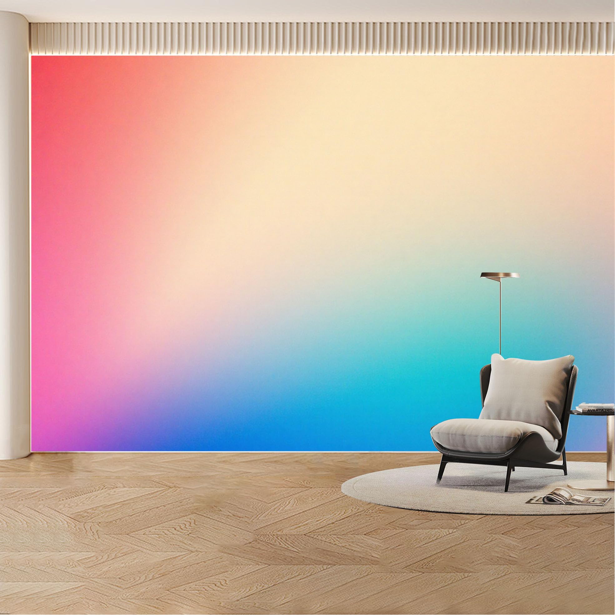 Custom Wall Mural Wallpaper Gradient Color Abstract Design Removable SelfAdhesive Large Photo for Living Room， Bedroom， Office
