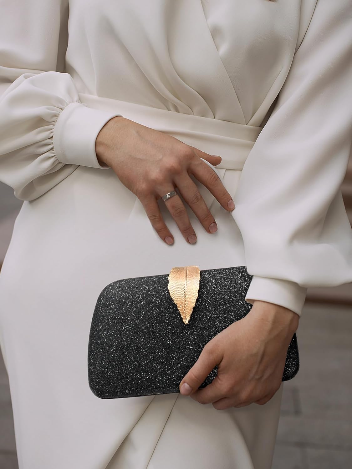 SWEETV CHUNLI Glitter Clutch Purses for Women Elegant Evening Bag for Parties, Weddings, and Formal Events - Image 2