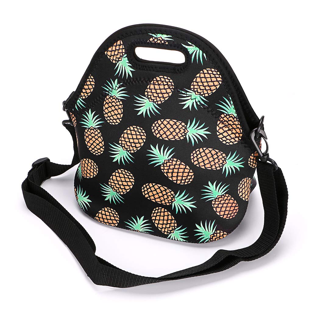 neoprene lunch bag with shoulder strap