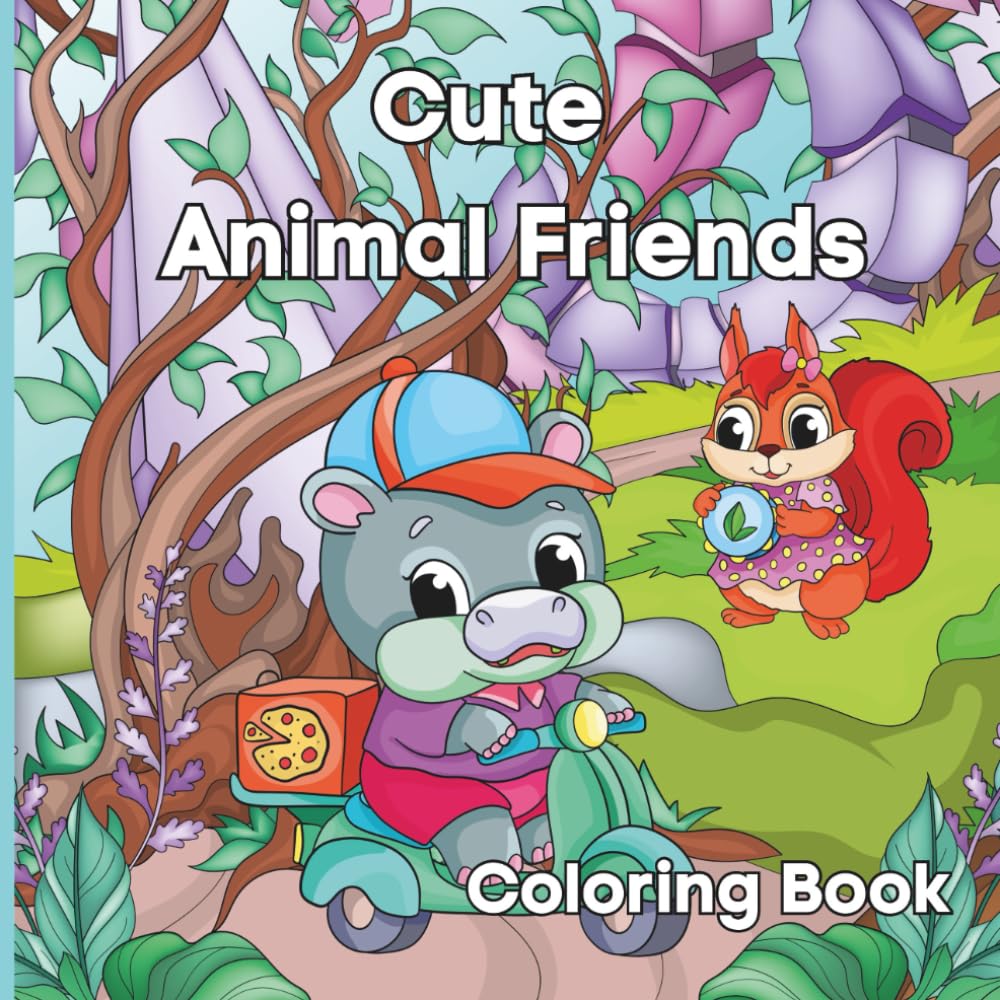 Cute Animal Friends Coloring Book: Color, Smile, and Meet Adorable Animal Pals!