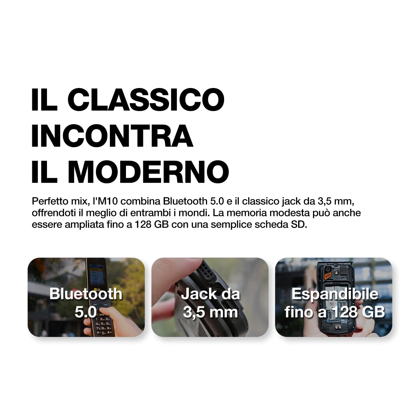 AGM M10 Flip - Telefono Cellulare Robusto 4G Dual Sim