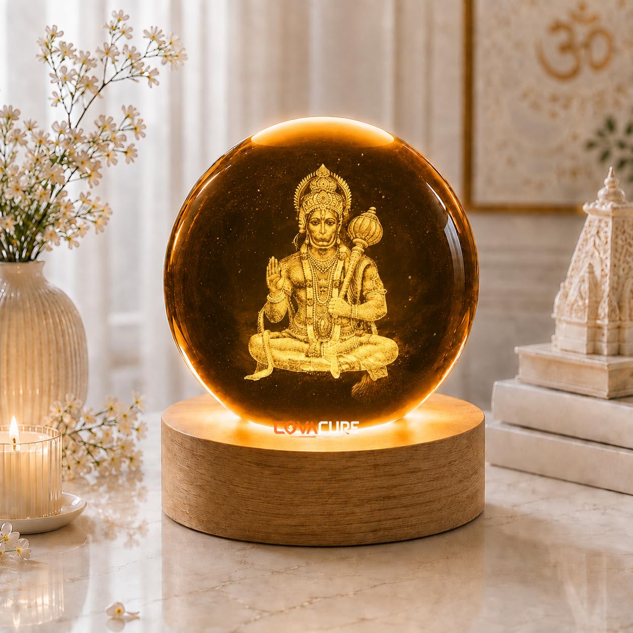 Radha Krishna Swing Crystal Ball Night Lamp - USB LED -21
