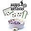 Happy Birthday Soccer Cake Topper,Soccer Sports Party Decorations Soccer Theme 5Pcs