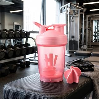 Protein Shaker Bottle 350 ML, Leak Proof Fitness Mixer Cup for Gym Workout Smoothies and Meal Prep, Pink