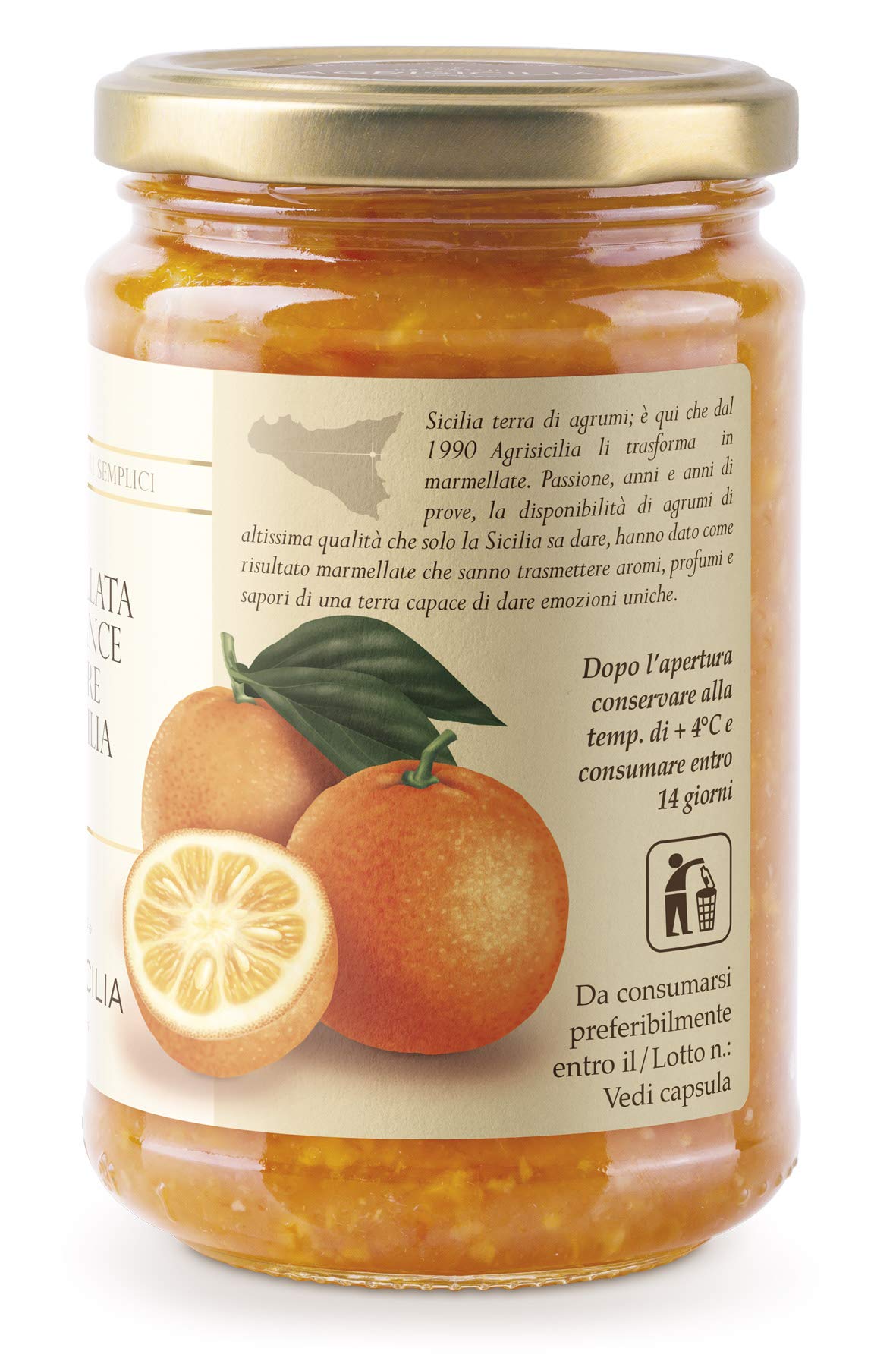 Agrisicilia Marmellata di Arance Amare Siciliane con frutta Siciliana di alta qualità vasetto da 360 Grammi ideale per colazione e merenda - 3