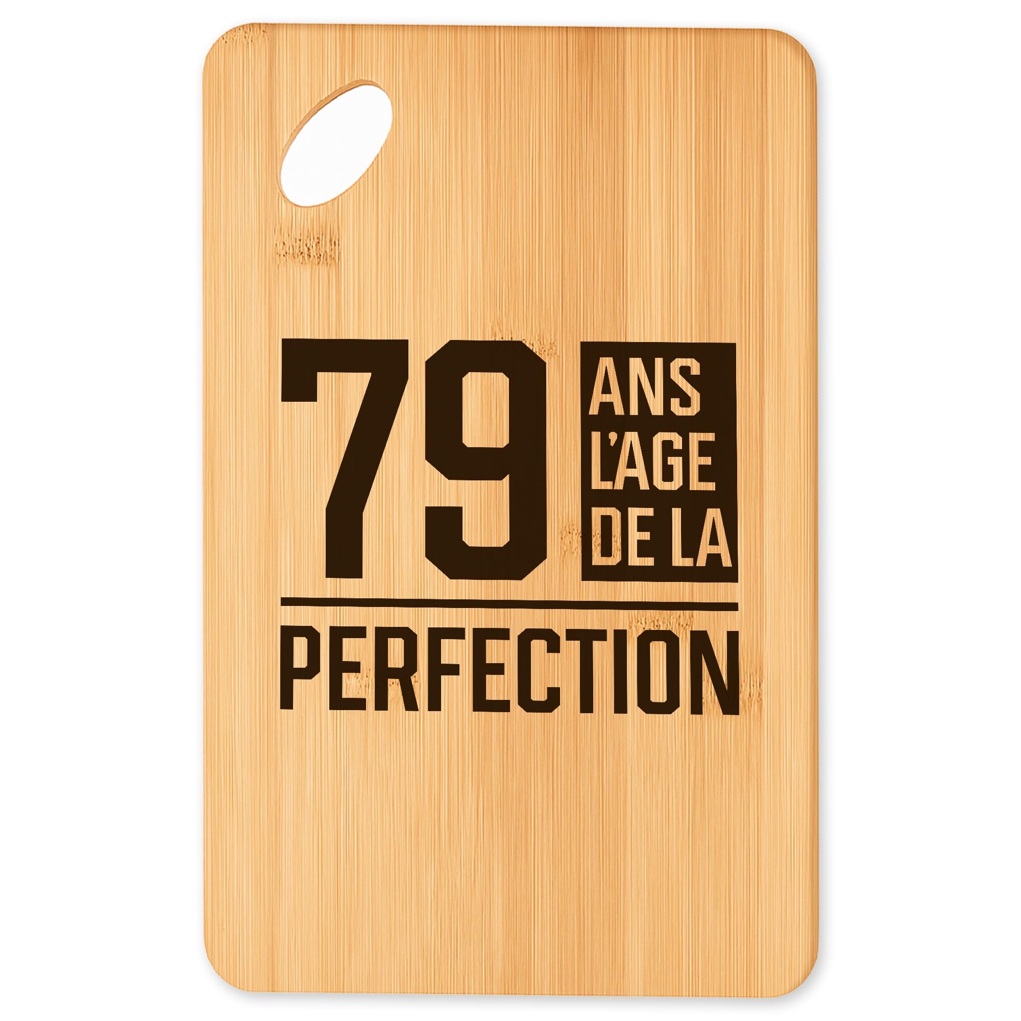 Cadeau original cuisine 79 ans, une planche gravée unique