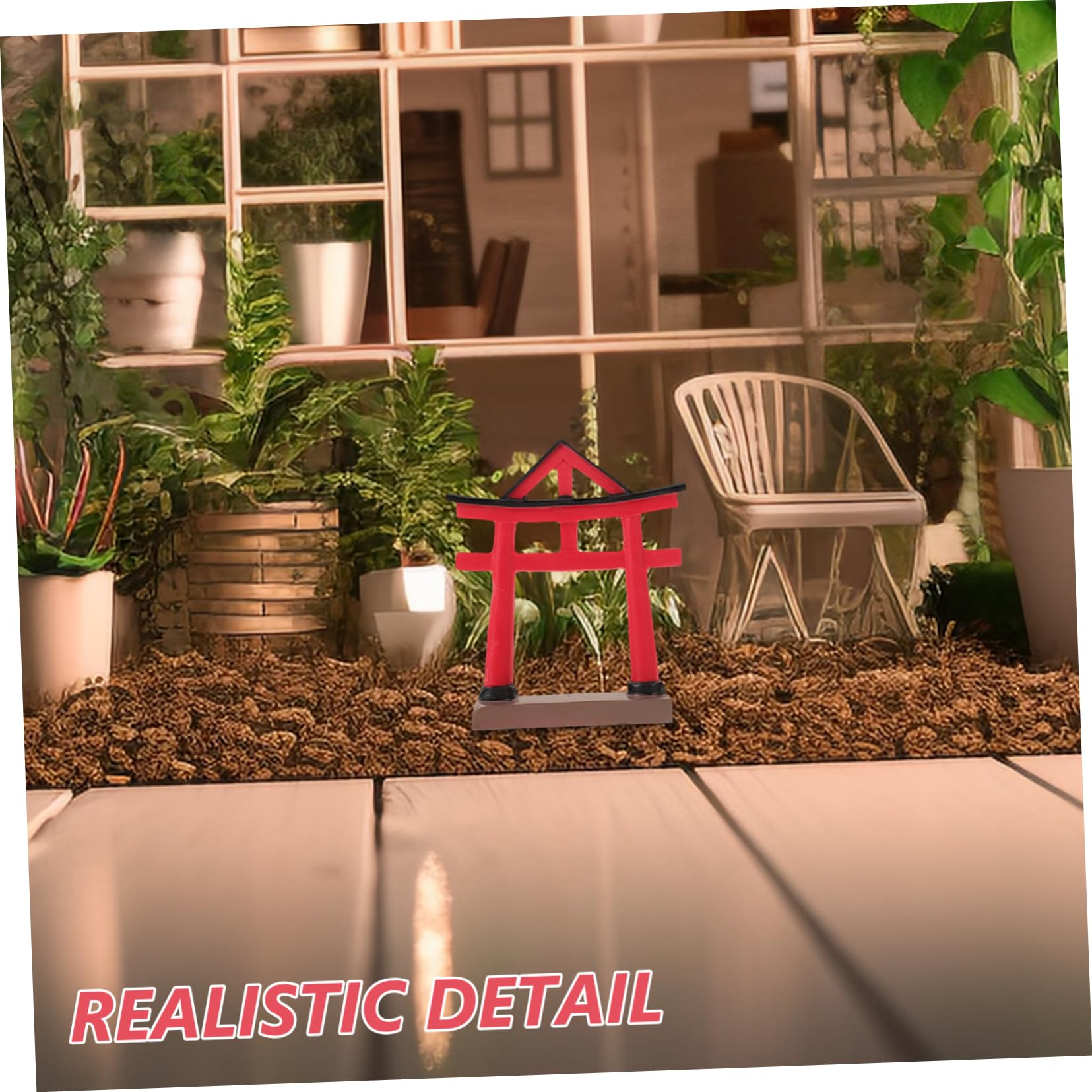 Cabilock 4piezas Miniatura De Puerta Japonesa Torii para Decoración De Acuarios y Paisajes Accesorio Creativo para Jardines y Peceras Adorno y Resistente Al Clima