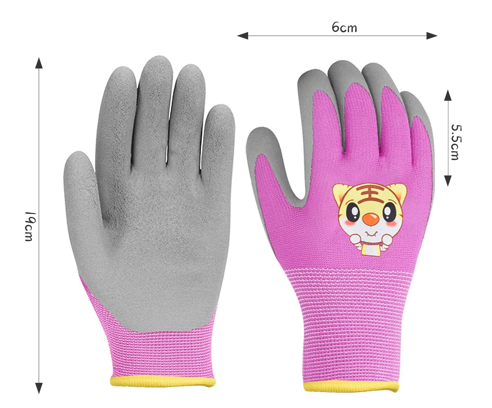 Guanti Da Giardinaggio PACIFIC Per Bambini 3-6 Anni - 3 Paia, Rivestimento Gomma, Multicolore, Taglia XXXS - Foto 13