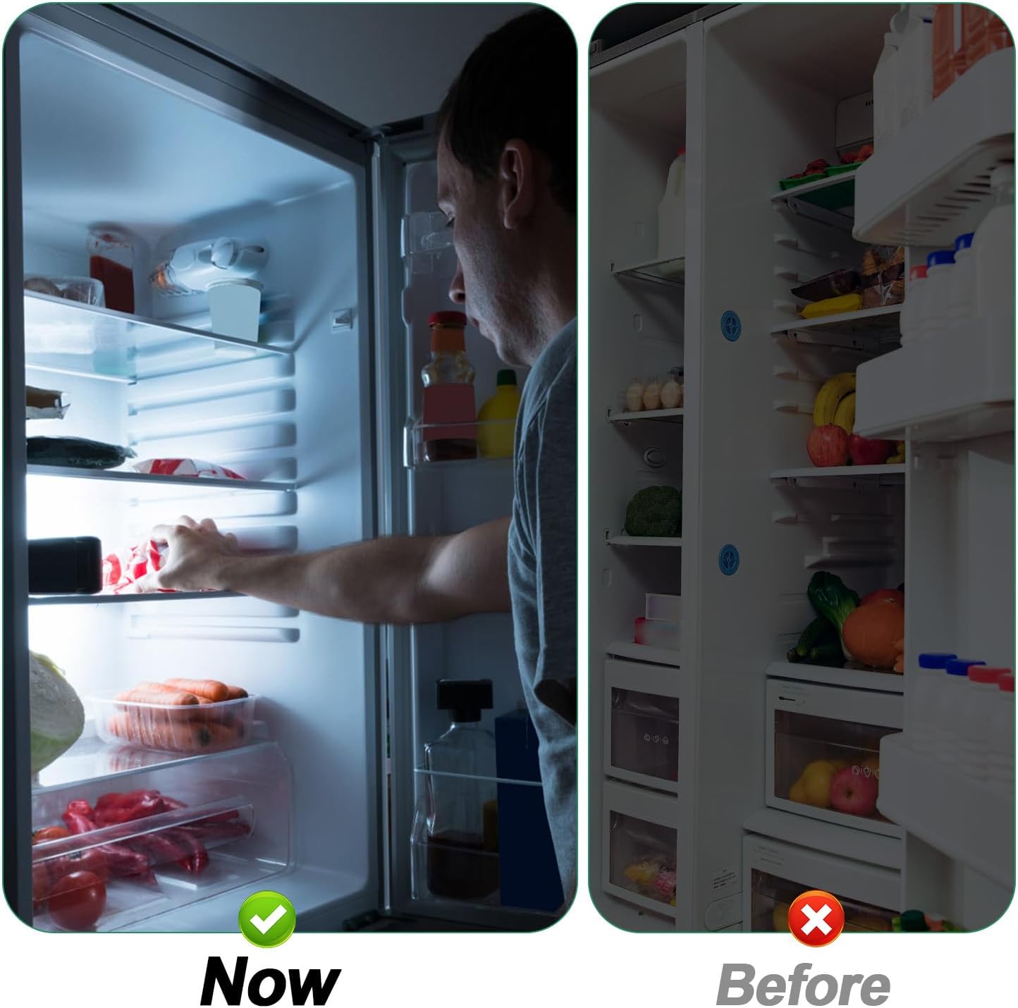 2pcs W11251749 Fridge Freezer Light Bulb, Refrigerator Led Bulb Replacement Fridge Light for Refrigerator