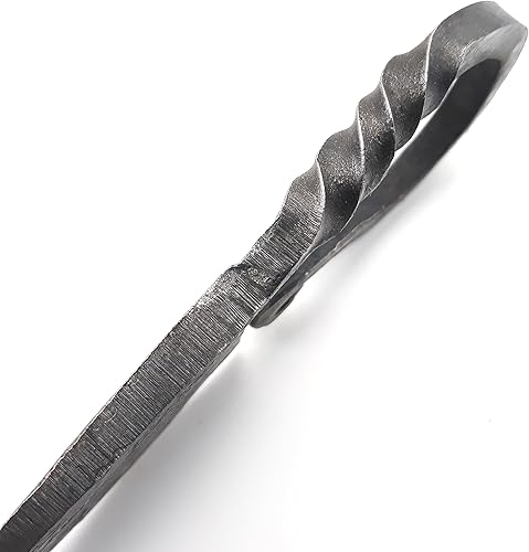 Miniatura 6 de HUNTING HUNTS Cuchillo de bolsillo celta forjado a mano - Hoja fija endurecida - Cuchillo oculto para el cuello para mujeres autodefensa - Funda de