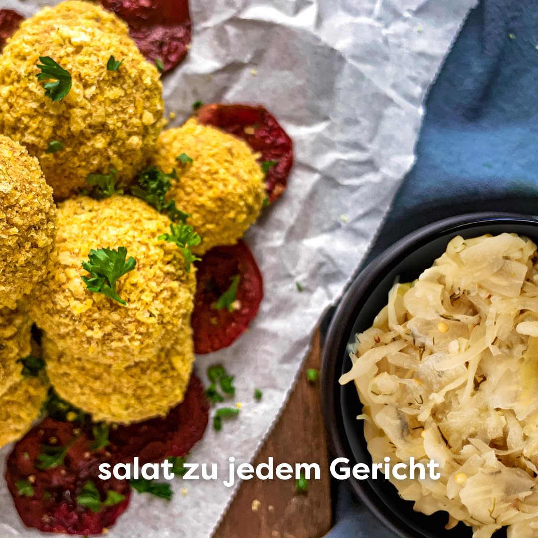 Beavia Fermentiertes Sauerkraut mit Fenchel & Dill 6x350g Ungekühltes Weißkohl Gemüse im Glas Vegan