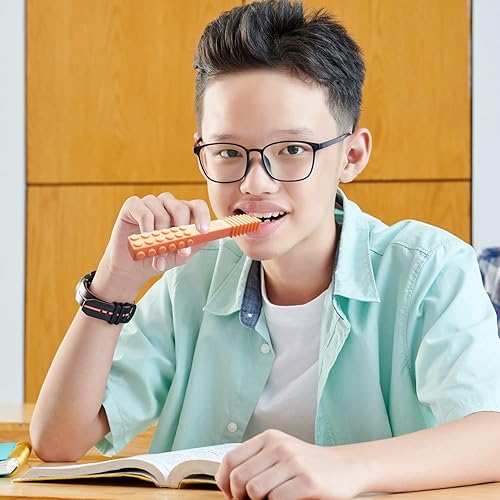 Miniatura 5 de Juguetes sensoriales para masticar (paquete de 5)  Diseñado para TDAH, autismo, SPD, estimulación motora oral, necesidades especiales, herramienta