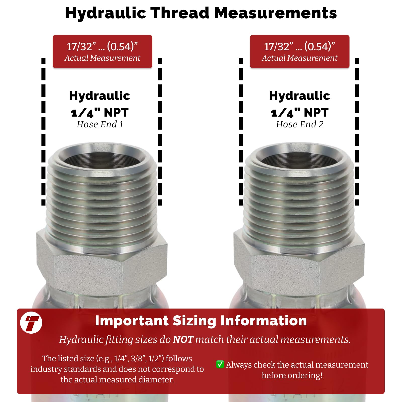 TITAN FITTINGS | FA-UFW4-NPT-30 Inch | Assembly: 1/4