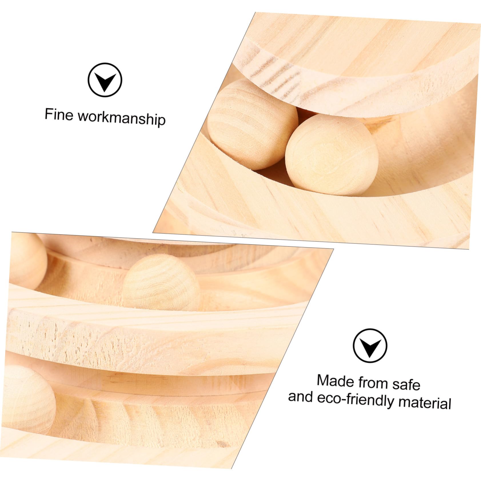 TOYANDONA Juguetes para Gatos con Plataforma Giratoria de Bolas de Madera y Juguete Giratorio para Gatitos para Casa o Apartamento