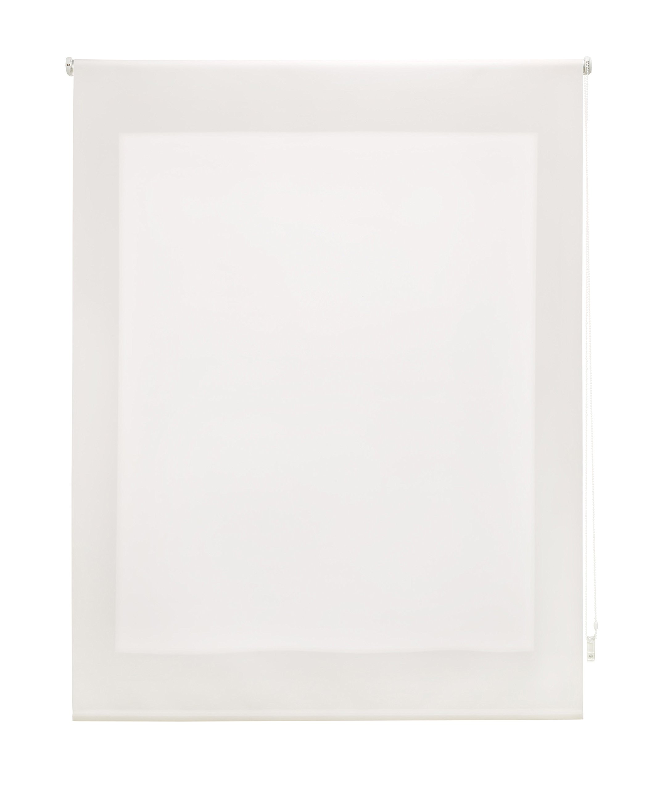 Uniestor Tenda a rullo traslucida tinta unita - Bianco sporco, 160 x 250 cm (Larghezza x Altezza) | Dimensioni del tessuto 157 x 245 cm. Tenda avvolgibile traslucida