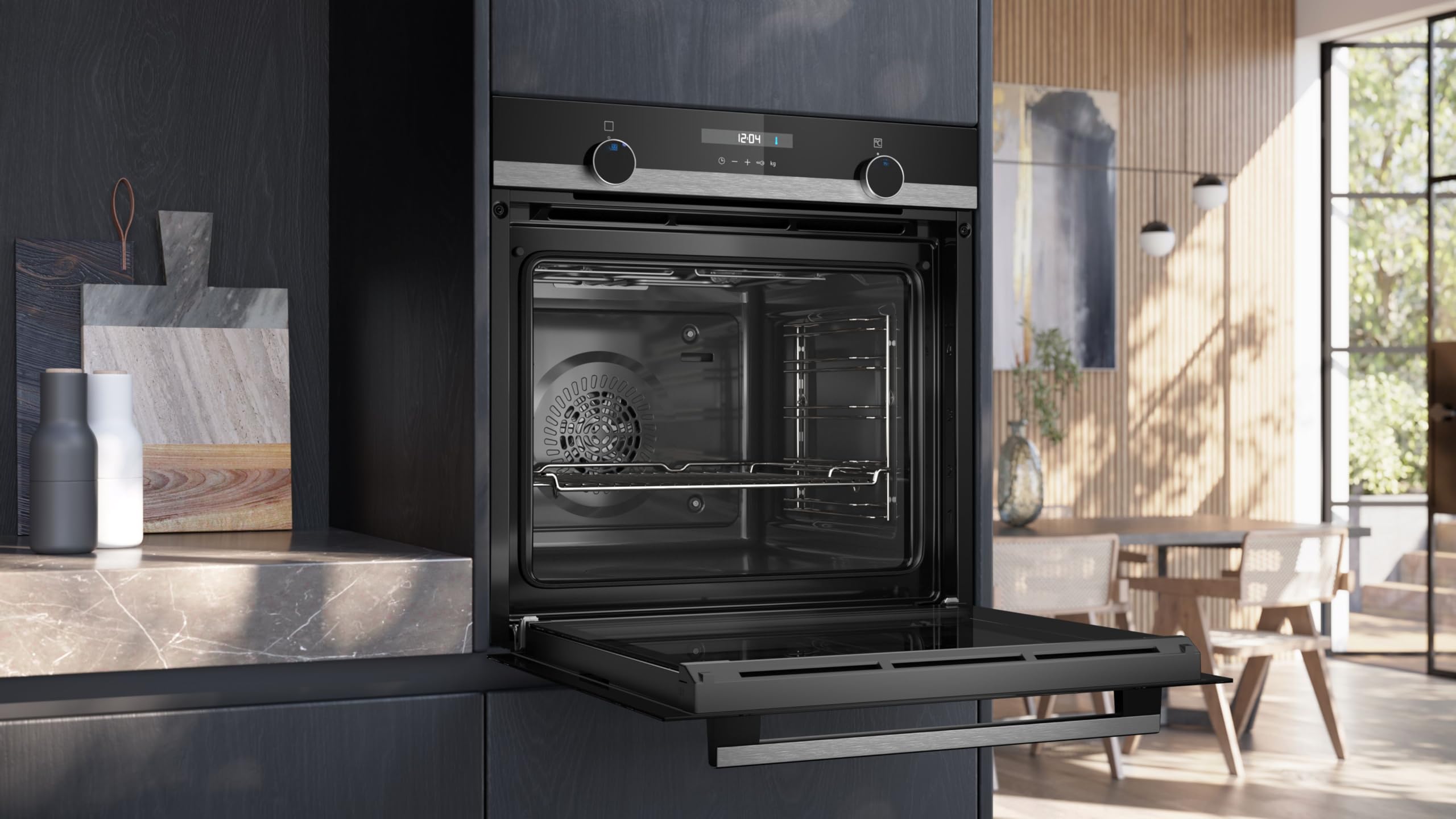Siemens iQ500 HB517GBS3 Einbau-Backofen 60x60 cm Hydrolytische Reinigungshilfe 3D Heißluft cookControl10