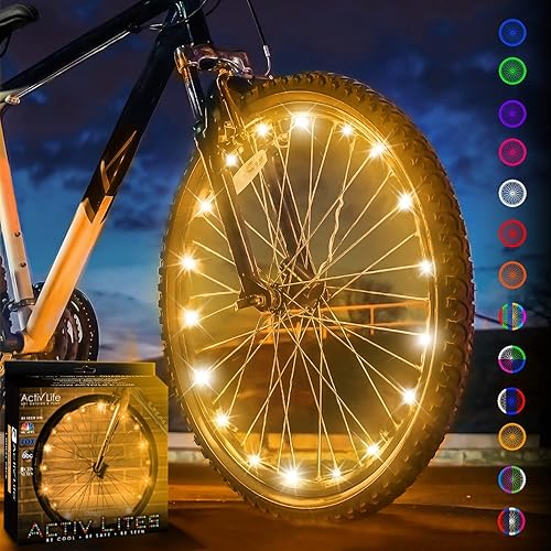 Activ Life Luces LED para rueda de bicicleta con baterías incluidas Obtén 100 más brillante y visible desde todos los ángulos para una máxima