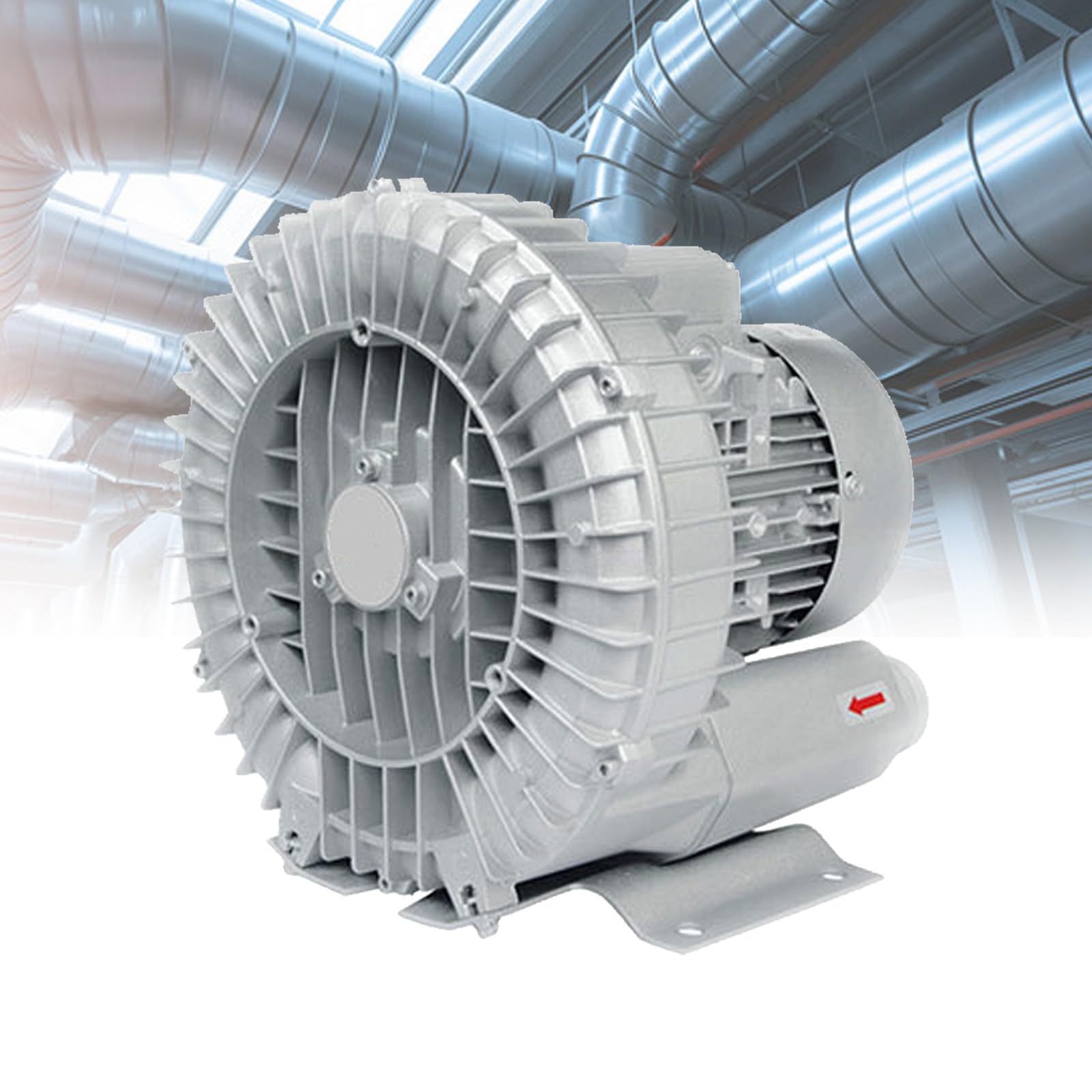 Single/Three Phase Vortex Ring Blower 220V/380V, Industrial Vacuum Pump for Factory Ventilation & Dust Removal, 1.1KW High-Efficiency Side Channel Blower