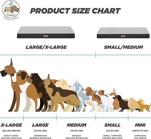Miniatura 6 de TailZzz Colchón para mascotas, colchón grande a extra grande para perros y gatos, 2 en 1 con gel frío infundido con espuma de alta densidad calmante