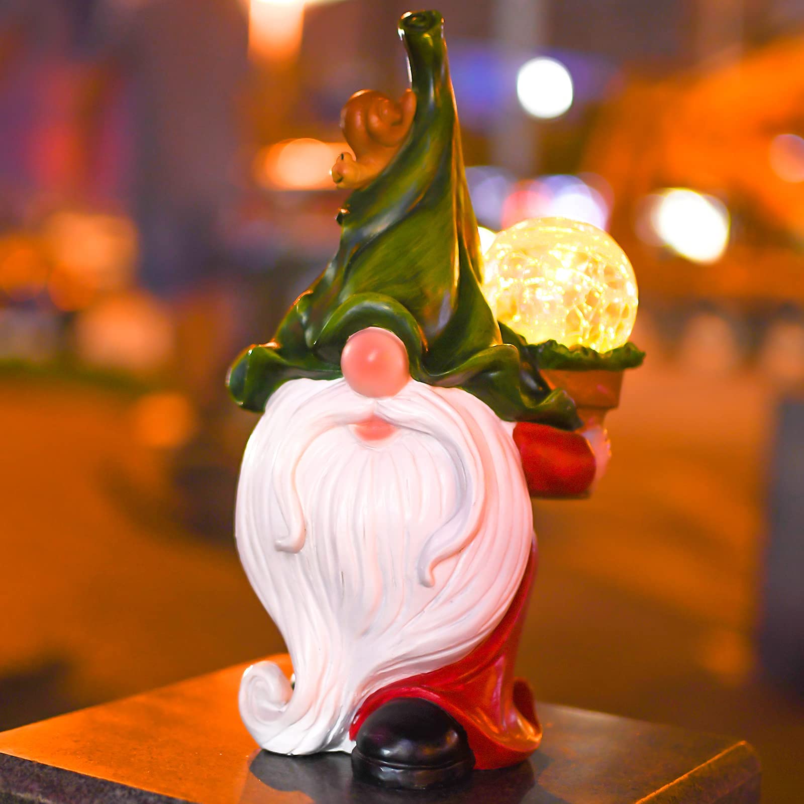 Amazon.co.jp: Gnome ガーデン装飾 面白いノーム置物 ソーラーLED