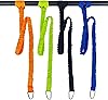 Kayak Paddle Leash Kayak Rod Leash Stretchable Coiled Lanyard Leash for Kayak and Paddles, Fishing Poles Rods ❑
