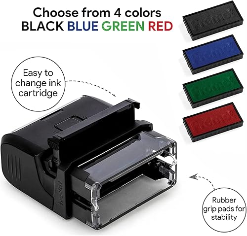 Miniatura 5 de Sello de dirección de devolución personalizado con autoentintado extra grande, ideal para artículos esenciales de pequeñas empresas, suministros