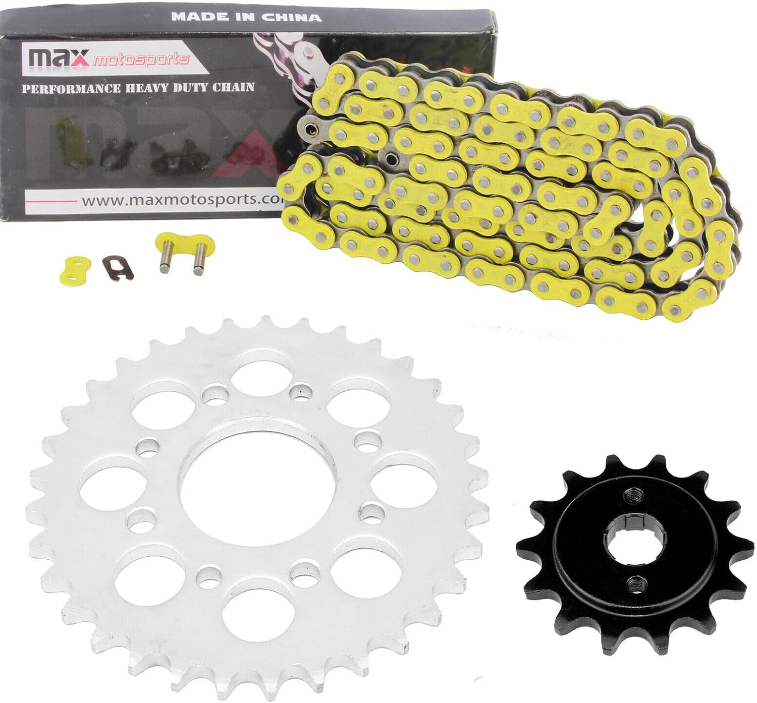 Max Motosports Drive Chain and Sprocket Kit replacement for Honda CMX250 C CD Rebel 1996 to 2016 1997 1998 1999 2000 2001 2002 2003 2004 2005 2006 2007 2008 2009 2010 2011 2012 2013 2014 2015 (Black)