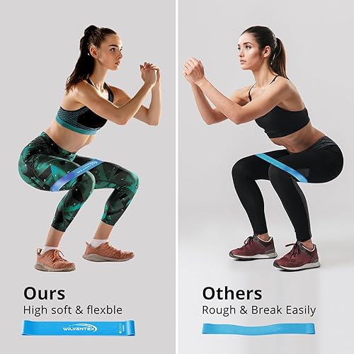 Miniatura 4 de Bandas de resistencia, juego de bucles de látex natural, 5 niveles de resistencia diferentes 10 libras a 115 libras para entrenamiento, gimnasio,